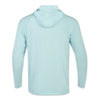 Back view of the Marsh Hoodie in aqua color