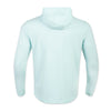 Back view of the Sport Hoodie in aqua color