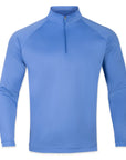 The Seabrook Performance 1/4 Zip in Marine Blue shown from the front.