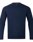 The The Surfside Longsleeve Tee in Beaufain Blue color, shown from the front.