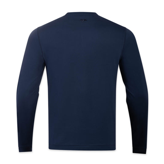 Back view of The Surfside Longsleeve Tee in Beaufain Blue color