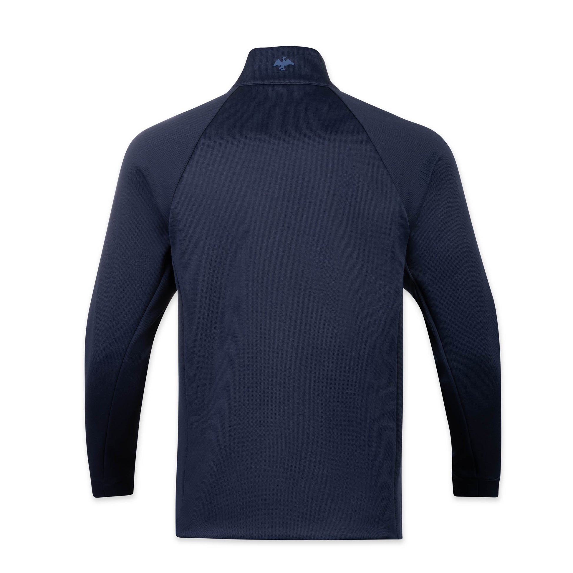 Back view of The Traveler Jacket in Beaufain Blue